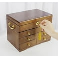 thumbnail image 4 of Wood Jewelry Box For Women Ring Necklace Bangles Earrings Jewelry Box Organizer Big Size Accessories Display Drawer Storage, 4 of 8