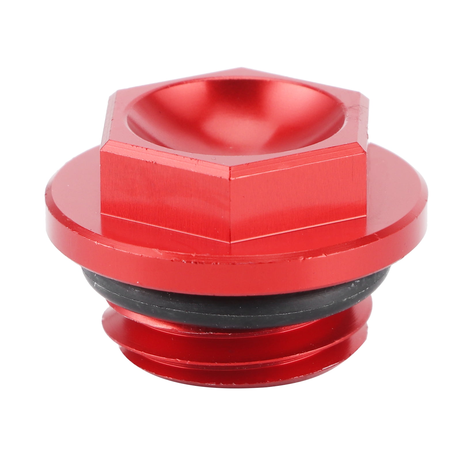 CNC SCREW ON RED BILLET ENGINE OIL CAP FILLER COVER SUPERMAN EMBLEM