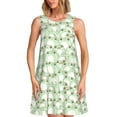 thumbnail image 1 of Easygdp Cute Frog para Vestido Transpirable de Mujer, Vestido Suelto de Manga Corta con Pliegues y Bolsillos para el Verano, 1 of 7
