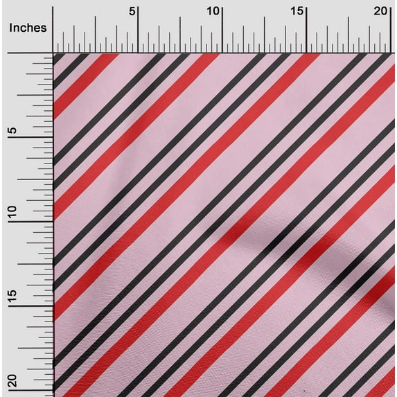 oneOone Cotton Silk Light Pink Fabric Stripes Sewing Fabric By The Yard Printed Diy Clothing Sewing Supplies 42 Inch Wide