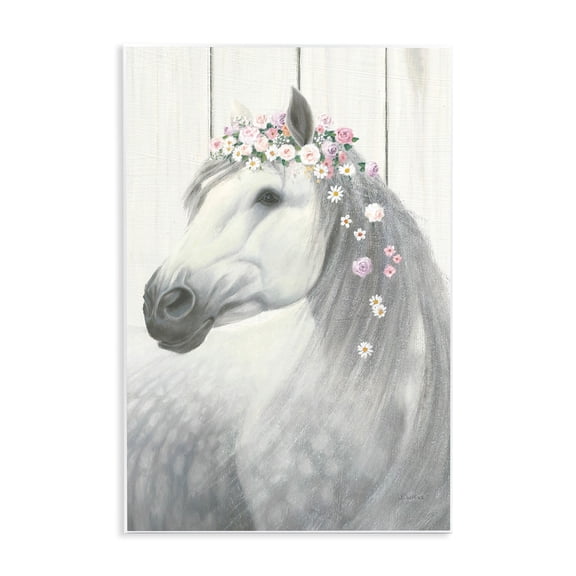 The Stupell Home Decor Collection Spirit Stallion Horse with Flower Crown Wall Art