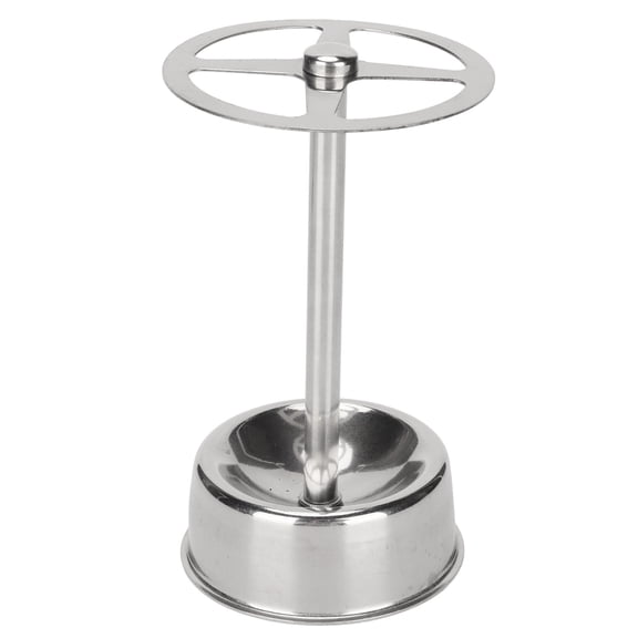YAHHU Stainless Steel Freestanding Toothbrush & Makeup Organizer – 4‑Slot Silver Stand for Bathroom, Kitchen & Office