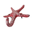 thumbnail image 3 of Zeckos Red Blue Teal Cast Iron Starfish Decorative Wall Hooks Set of 3, 3 of 5