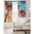 thumbnail image 2 of Palm Trees Blackout Curtains for Bedroom Living Room Darkening Curtains 54 Inch Long Modern Art Birds Summer Short Curtain for Small Window Treatment Thermal Insulated Grommet Drapes 42"x54"x2, 2 of 9