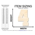 thumbnail image 2 of Unfinished Wood Varisty Number Four Shape | DIY Craft Cutout 33" / 1/2", 2 of 3