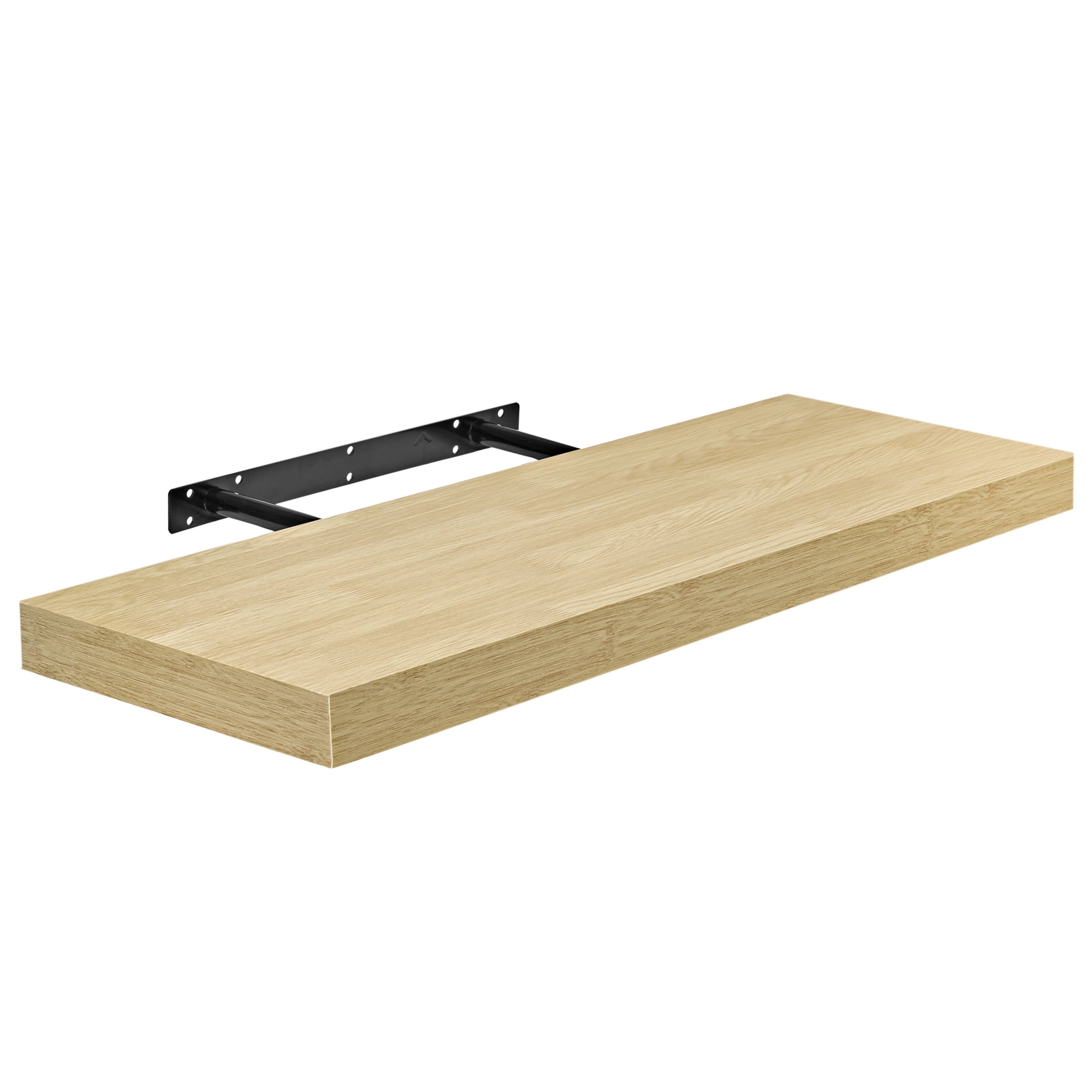Sorbus 24" Floating Wall Shelf, Maplewood, Invisible Brackets, Bathroom, Bedroom & Home Decor