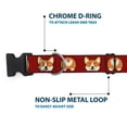 thumbnail image 5 of Buckle-Down Pet Collar, Dog Collar Plastic Buckle, Corgi Face Rump Red, 7 to 8.5 Inches 0.5 Inch Wide, 5 of 8