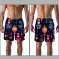 thumbnail image 3 of luoweisi Men's Beach Shorts Quick Dry Swim Trunks with Mesh Lining Retro Lantern XL, 3 of 5