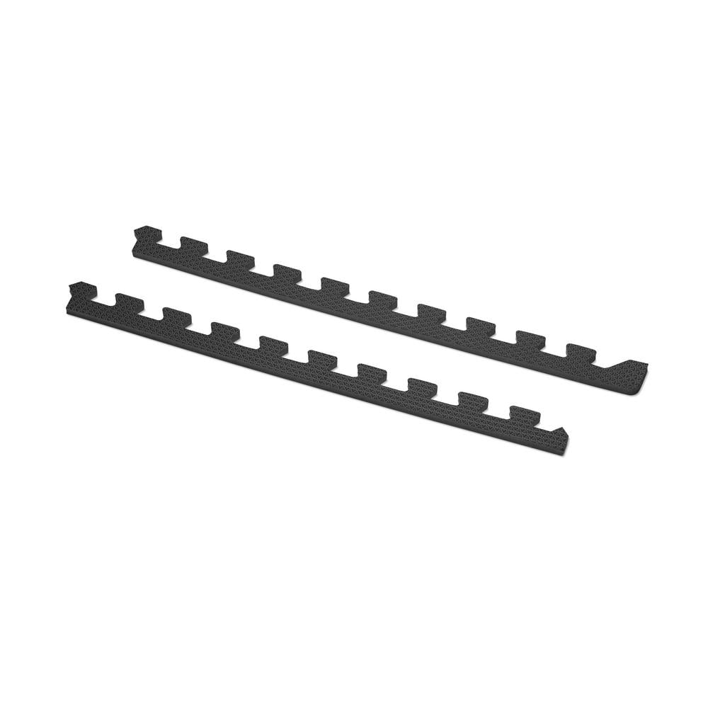 Norsk Black 24 in. x 24 in. EVA Foam Non-Toxic Solid Color Interlocking Tiles, 48 Tiles