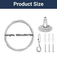 thumbnail image 2 of 4 Pack 6ft Ceiling Sign Hanger Wire Kit, 2m Adjustable Suspension Hanging Cable Wire with Hook Wall Mount Cable, 2 of 6