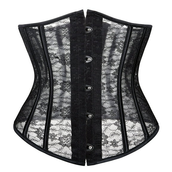 TOOYOU Women Summer Lace Breathable Cinching Waist Shapewear Waist Seal Waist Clip Steel Frame Corset