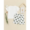thumbnail image 3 of Bagilaanoe 2pcs Toddler Baby Boy Shorts Set Short Sleeve Print T Shirt Tops + Shorts 6M 12M 18M 24M 3T Kids Casual Summer Clothes, 3 of 7
