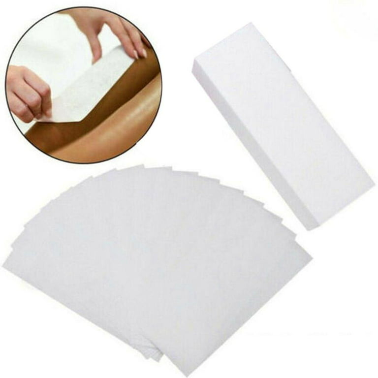 1Bag(100pcs) Non Woven Wax Strips Facial Body Hair Removal White Paper  Honey Wax Paper