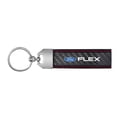 thumbnail image 2 of iPick Image for Ford Flex Real Black Carbon Fiber Loop Strap Key Chain with Red Stitching, Official Licensed, 2 of 5
