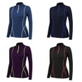 thumbnail image 5 of New Women's Autumn And Winter Plus Velvet Long-sleeved Yoga Sportswear Fitness Running Slim Top Half Zipper Sweater Women T-shirt, 5 of 8