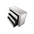 thumbnail image 2 of Special Edition Jameson 3-Drawer Solid Wood Chest in Silver With Mirrored Inlays, 2 of 3