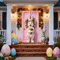 thumbnail image 2 of SIfdSeng Rideau de Porte Lapin de Pâques Suspendu pour la Maison Intérieur Extérieur Fête Festive, 2 of 6