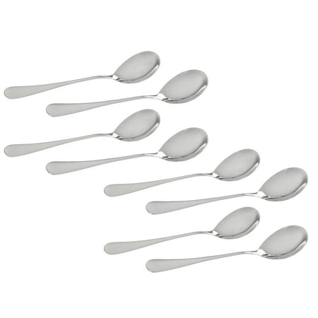 - Seikei Stainless Steel Oval Spoons for Soup, Table, Dinner Flatware (Set of 8)