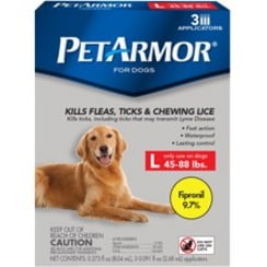 PetArmor Flea & Tick Protection for Dogs , 89-132 Pounds, 1 month supply