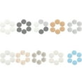 thumbnail image 4 of Manteles individuales resistentes a las manchas Inteprter 6 uds antideslizantes lavable cojín hecho a mano aislamiento trenza posavasos vajilla Colorido Gris Claro, 4 of 6