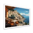 thumbnail image 2 of Designart "Capri, Italy Mediterranean Blue Village I" Landscapes Framed Wall Art Decor - Global Blue Landscape Italy Hallway Framed Wall Art Decor, 2 of 6
