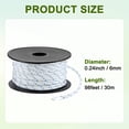 thumbnail image 3 of Uxcell Recoil Starter Rope Pull Cord 6mm 30m Nylon Pull Cord for Chain Saw White Blue, 3 of 7
