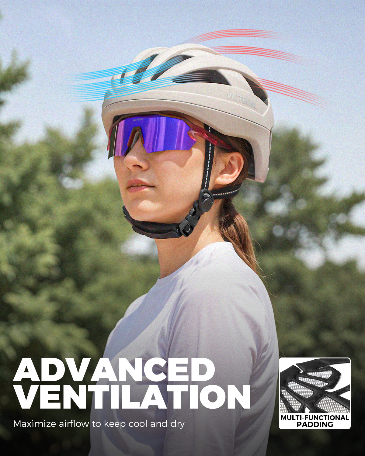 VICTGOAL Road Bike Helmet Adults Men Women Lightweight Adjustable Fit Breathable Bicycle Helmets for MTB Cycling Ebike Scooter