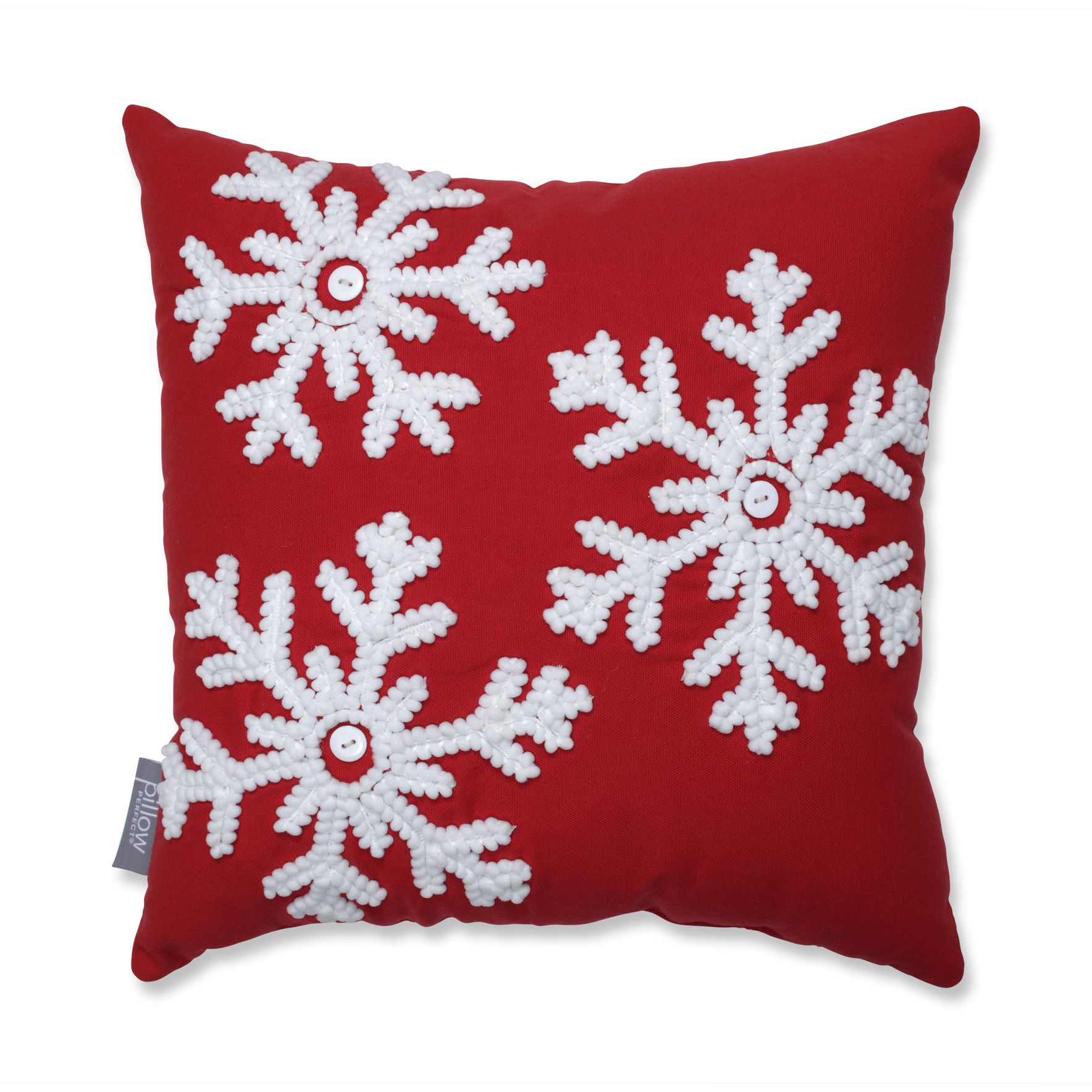 Pillow Perfect 599168 15.5 in. Country Home Snowflakes