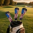 thumbnail image 5 of Yuyamidu American Flag Golf Club Head Cover Waterproof Golf Head Cover Patriotic Driver Headcover Fairway Wood Headcover Hybrid Club Head Cover with Soft Lining, 5 of 7