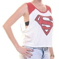 thumbnail image 4 of Superman Junior Women's Hi-Low Sleeveless Logo T-Shirt DC Comics (Large), 4 of 5