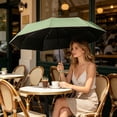 thumbnail image 4 of UPF50+ Mini Travel Sun Umbrella Compact Folding Pocket Size Waterproof and Windproof UV Protection for Sun and Rain Green, 4 of 6