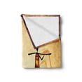 thumbnail image 2 of African Soft Flannel Fleece Throw Blanket, Exotic Patterns with Sun and Infinity Cultural Impressions, Cozy Plush for Indoor and Outdoor Use, 50" x 60", Brown Tan, by Ambesonne, 2 of 5