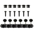thumbnail image 3 of Almencla 6 in Line Guitar Tuning Pegs Guitar Machine Heads Knobs, Metal for Electric Guitar, Smooth Tuning Tuning Keys 6L Guitar Tuner, 3 of 8