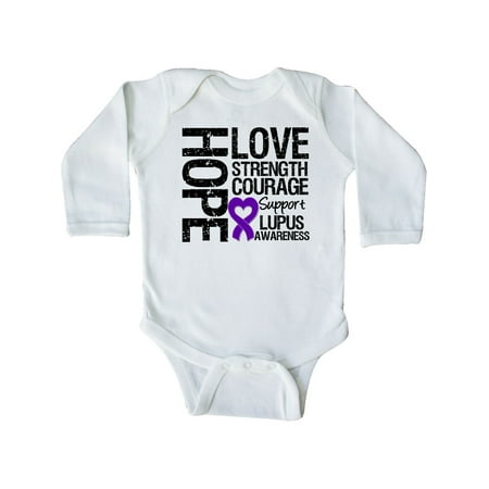 

Inktastic Lupus Hope Love Strength 2 Gift Baby Boy or Baby Girl Long Sleeve Bodysuit