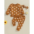 thumbnail image 2 of Bagilaanoe 3PCS Toddler Baby Girl Boy Pants Set Daisy Print Long Sleeve Sweatshirt Tops + Sweatpants 6M 9M 12M 18M 24M 3T Kids Casual Sweatsuits, 2 of 9