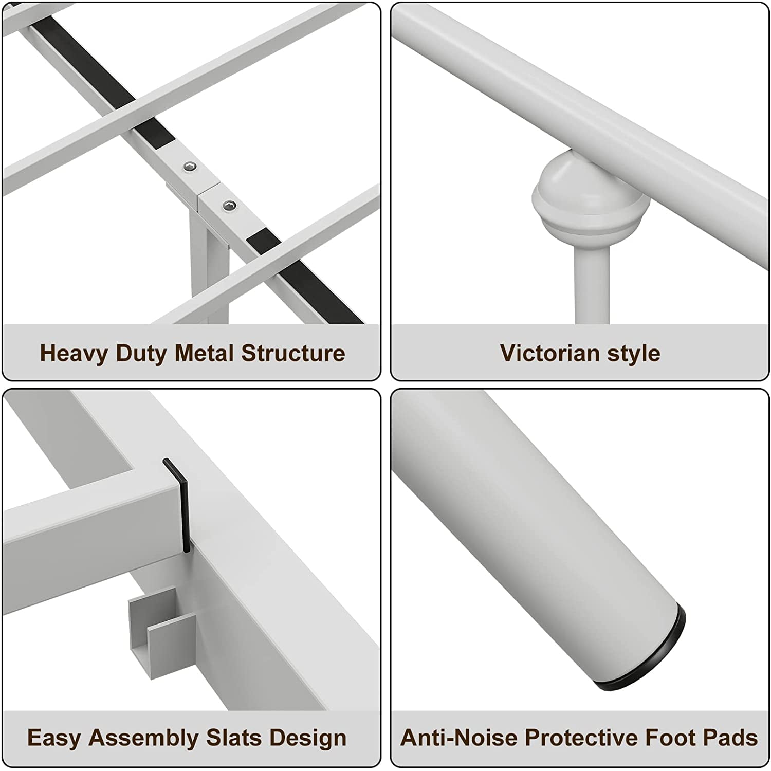 Buy IKIFLY King Size Metal Platform Bed Frame Mattress Foundation