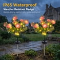 thumbnail image 4 of Rirool 2-Pack Pink Solar Peony Flower Garden Stake Lights, Warm White LED Outdoor Waterproof Decorative Lights with Auto On/Off for Yard Lawn Patio Pathway Walkway Flower Bed Decor, 4 of 8