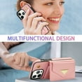 thumbnail image 3 of Dteck for iPhone 15 Plus Wallet Case with Crossbody Lanyard, PU Leather Card Holder Purse Shockproof Phone Cover for iPhone 15 Plus,Pink, 3 of 5