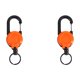 thumbnail image 1 of Llavero Retráctil Con Soporte para Tarjeta Identificación Cable Acero 24 Pulgadas () Naranja, 1 of 4