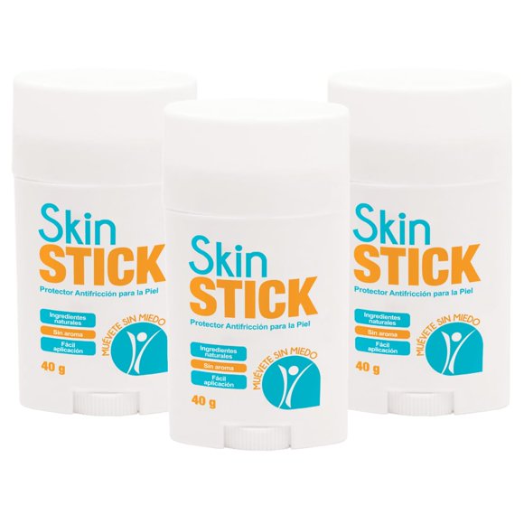 SKIN STICK -Protector de Rozaduras para todo el Cuerpo 120g (4.26oz) - Antirozaduras para Piernas, Muslos, Entrepierna, Pezones, Pies y fricción general - Body Anti chafe 100% Natural