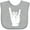 AC-Heather Grey, variant on Inktastic Rocker Horns Boys or Girls Baby Bib