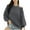 Gray, variant on AXXD Womens Shirts Black Basic Summer 2024 Trendy Color Long Sleeve Pullove Shirt Sweater Tops