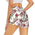 thumbnail image 3 of Sigee Lilies Flowers for Women's Athletic Shorts High Waisted Running Shorts Pocket Sporty Short Gym Elastic Workout ShortsX-Large, 3 of 9