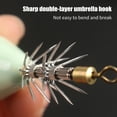 thumbnail image 2 of 2Pcs/Box Metal Cuttlefish Sleeve 10 Claws Lightweight Luminous Design Squid Hook for Angling, 2 of 7