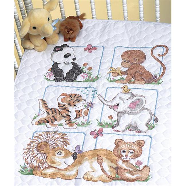 Animal Babies Quilt Stamped Cross Stitch Kit34X43 Walmartcom Animal babies quilt stamped cross stitch kit34x43