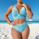 thumbnail image 1 of Tankini para mujer, bikini de dos piezas con escote en V profundo y cintura alta, traje de baño de dos piezas para mujer, trajes de baño tankini para mujer, traje de baño de 2 piezas para mujer, traje, 1 of 8
