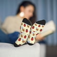 thumbnail image 5 of Vsdgher Ladybug And Bee Unisex Crew Socks Lightweight Breathable Ventilation Ankle Socks, Mid-calf socks for Daily, 5 of 7