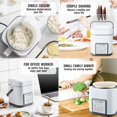 thumbnail image 2 of TLOG Mini Rice Cooker 2.5 Cups Uncooked, Healthy Ceramic Coating Portable Cooker, 1.2L Travel Small for 1-3 People, Personal maker, Food Steamer, 12, 2 of 7