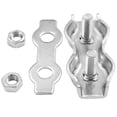 thumbnail image 4 of HUGFEGWE 12Pcs M4 304 Stainless Steel Double Wire Rope Clip Cable Clamps for 5/32 Inch Diameter Wire Rope CJB91-55184, 4 of 5