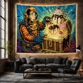 thumbnail image 6 of Deep Sea Diver Opening a Dessert Treasure Chest Under the Sea, Playful Vintage Art for Ocean Lovers, Sea Treasure Decor, Birthday Gift, Tapestry Wall Hanging for Bedroom and Den, 6 of 7